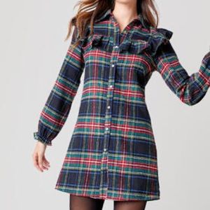 NOT4SALE LOOKING TO BUY THIS FRANCESCA’s Candice ButtonDown Plaid MiniShirtdress